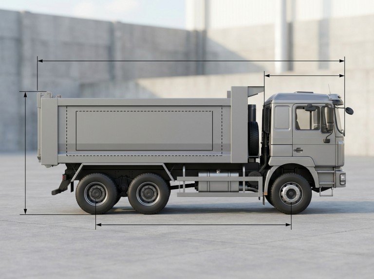 Dimension du camion-benne Shacman